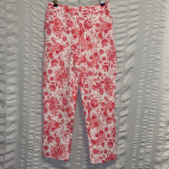 Isaac Mizrahi Live! Pink Paisley Cropped Pants - Picture 1 of 6
